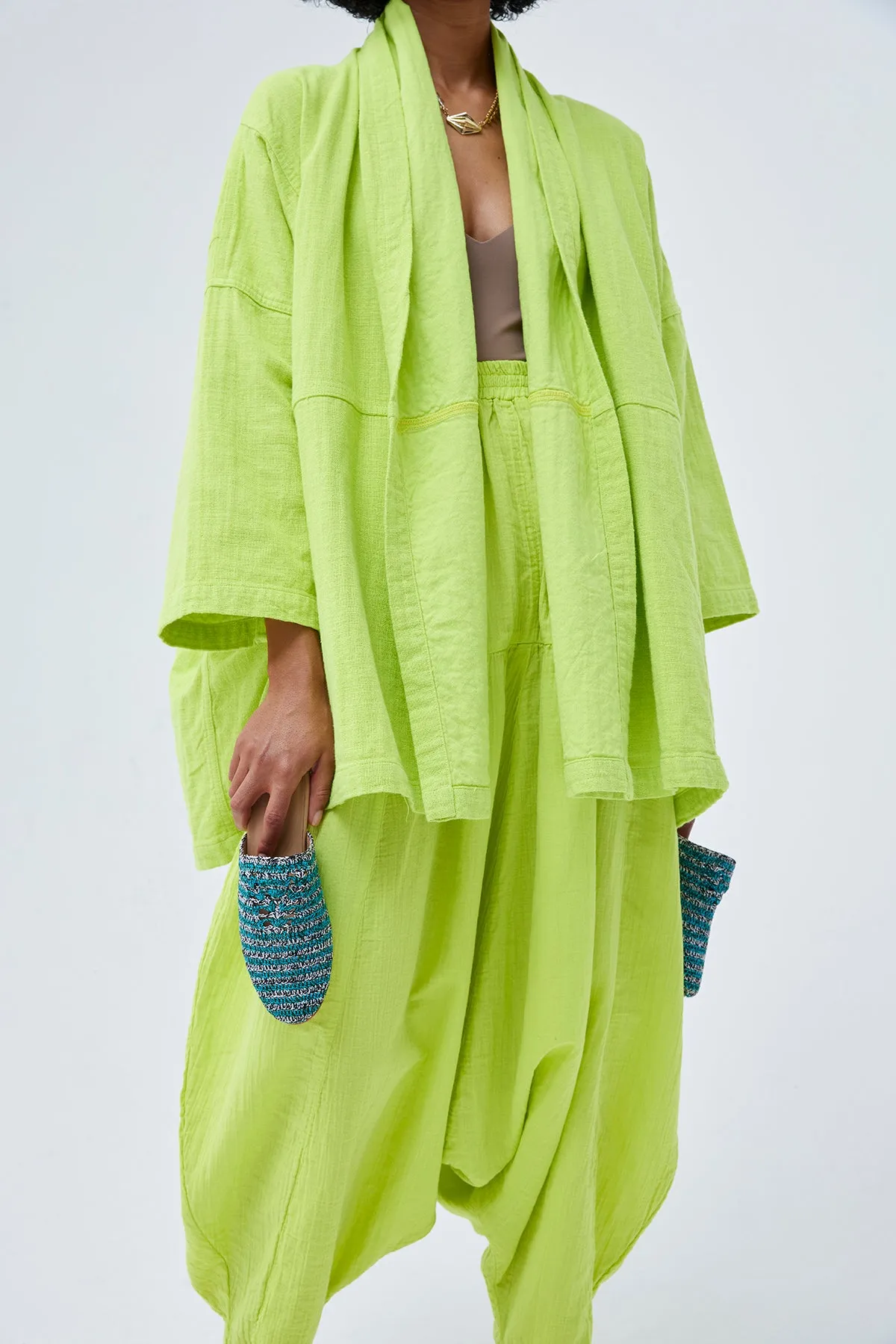 Archive Sale Michi Pant in Crinkled Cotton, Seasonal Colors