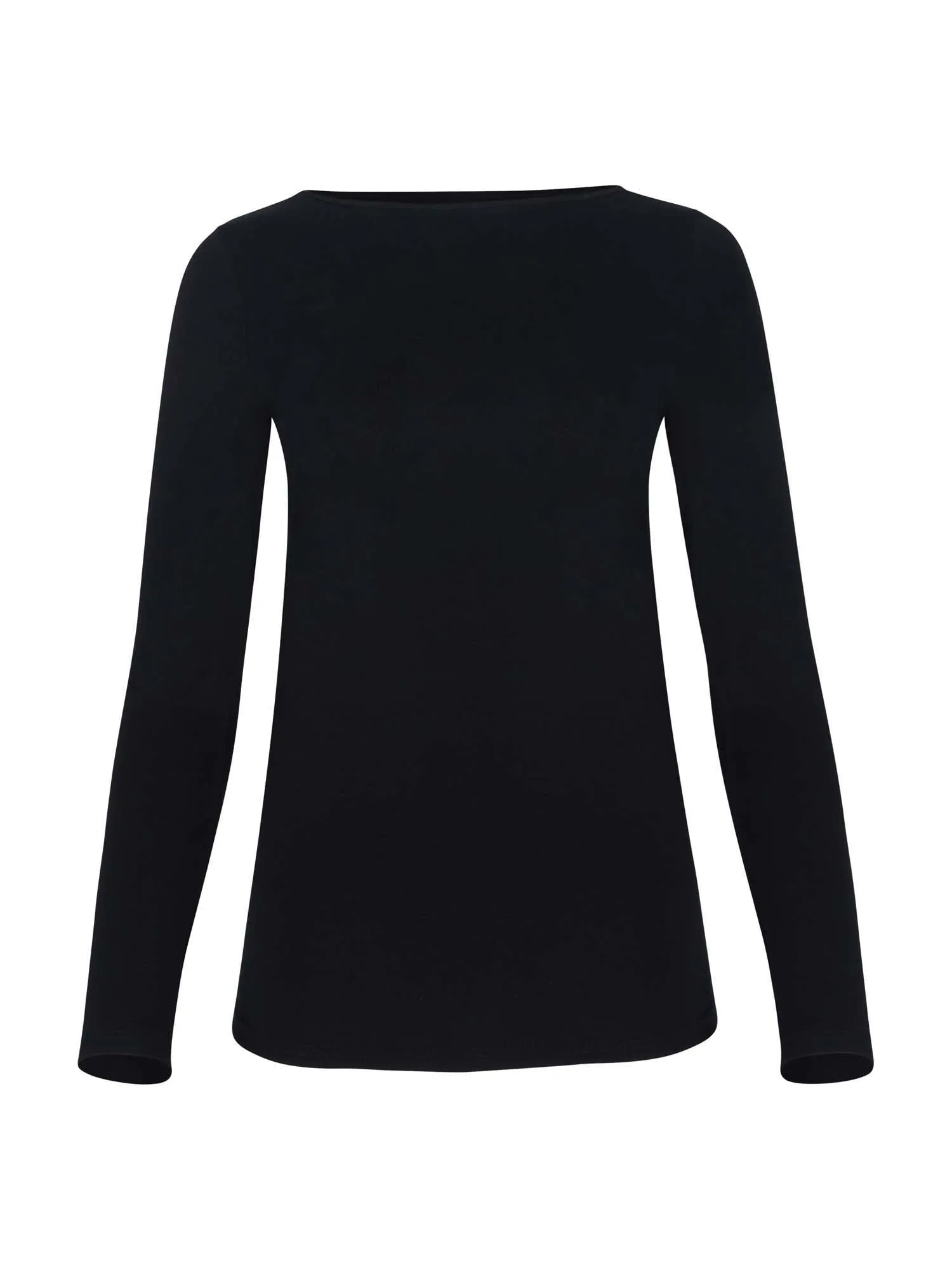 Bamboo V Neck L/S Tee - Black