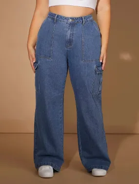 Cargo Jeans With Additional Flap Pocket Detail
