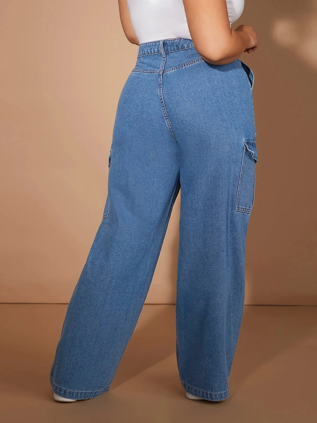 Cargo Jeans With Additional Flap Pocket Detail