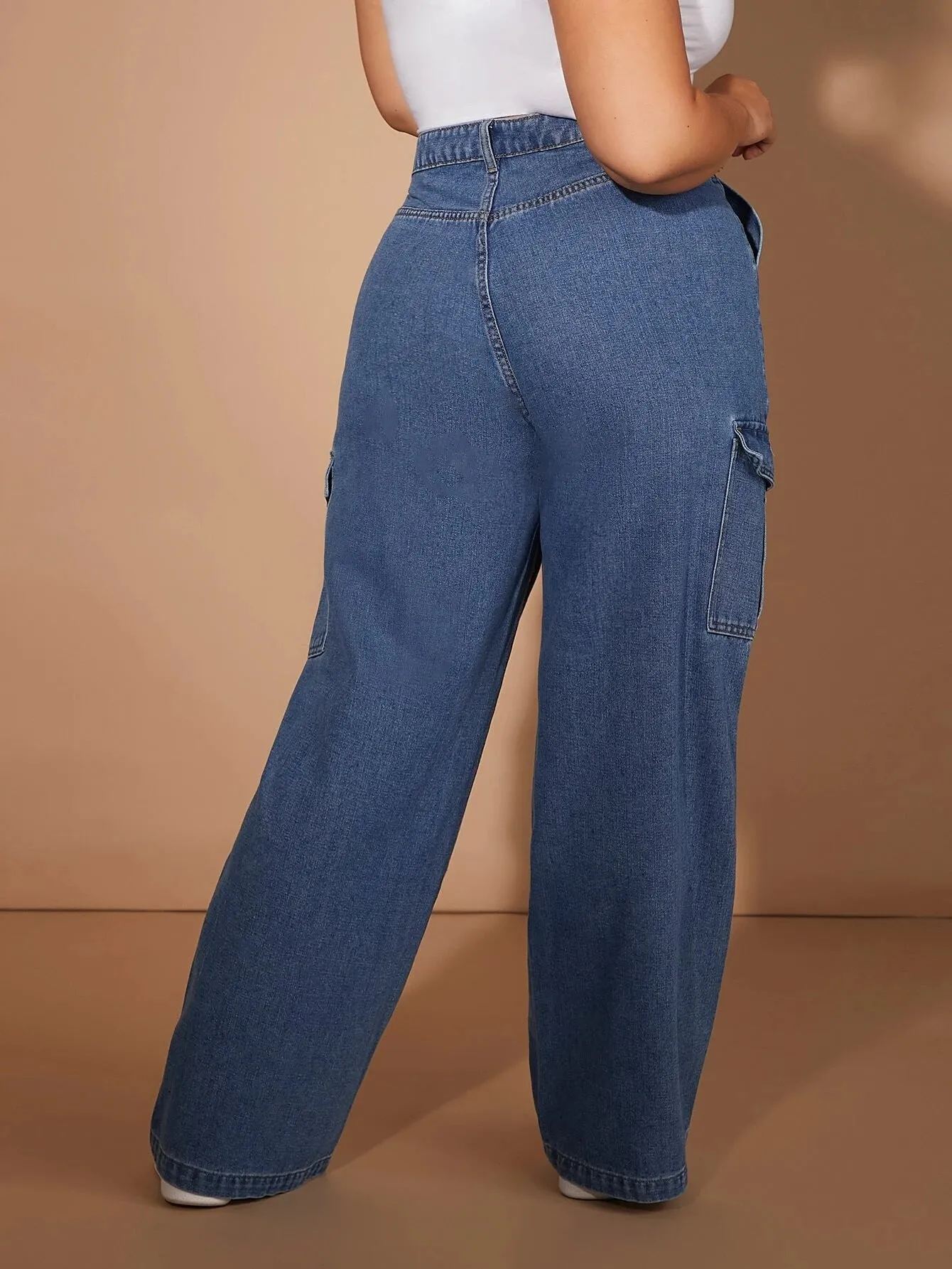 Cargo Jeans With Additional Flap Pocket Detail