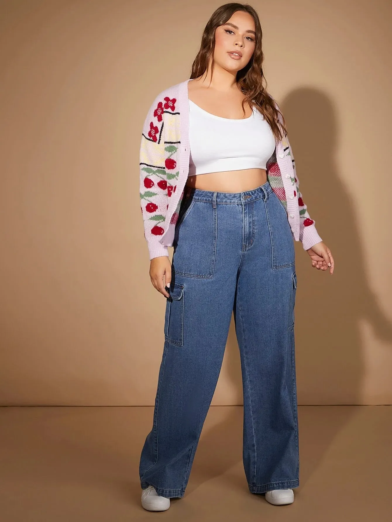 Cargo Jeans With Additional Flap Pocket Detail