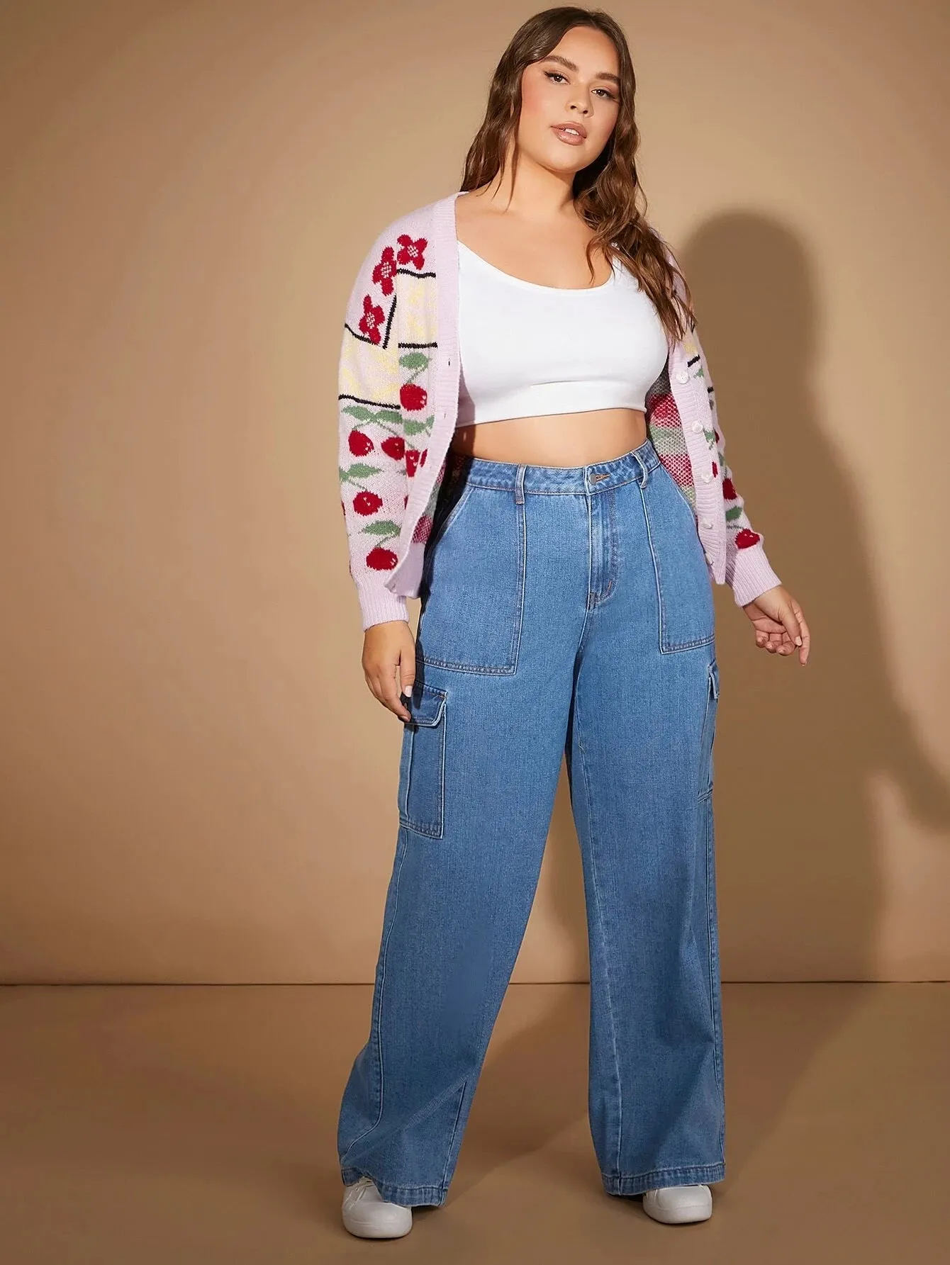Cargo Jeans With Additional Flap Pocket Detail