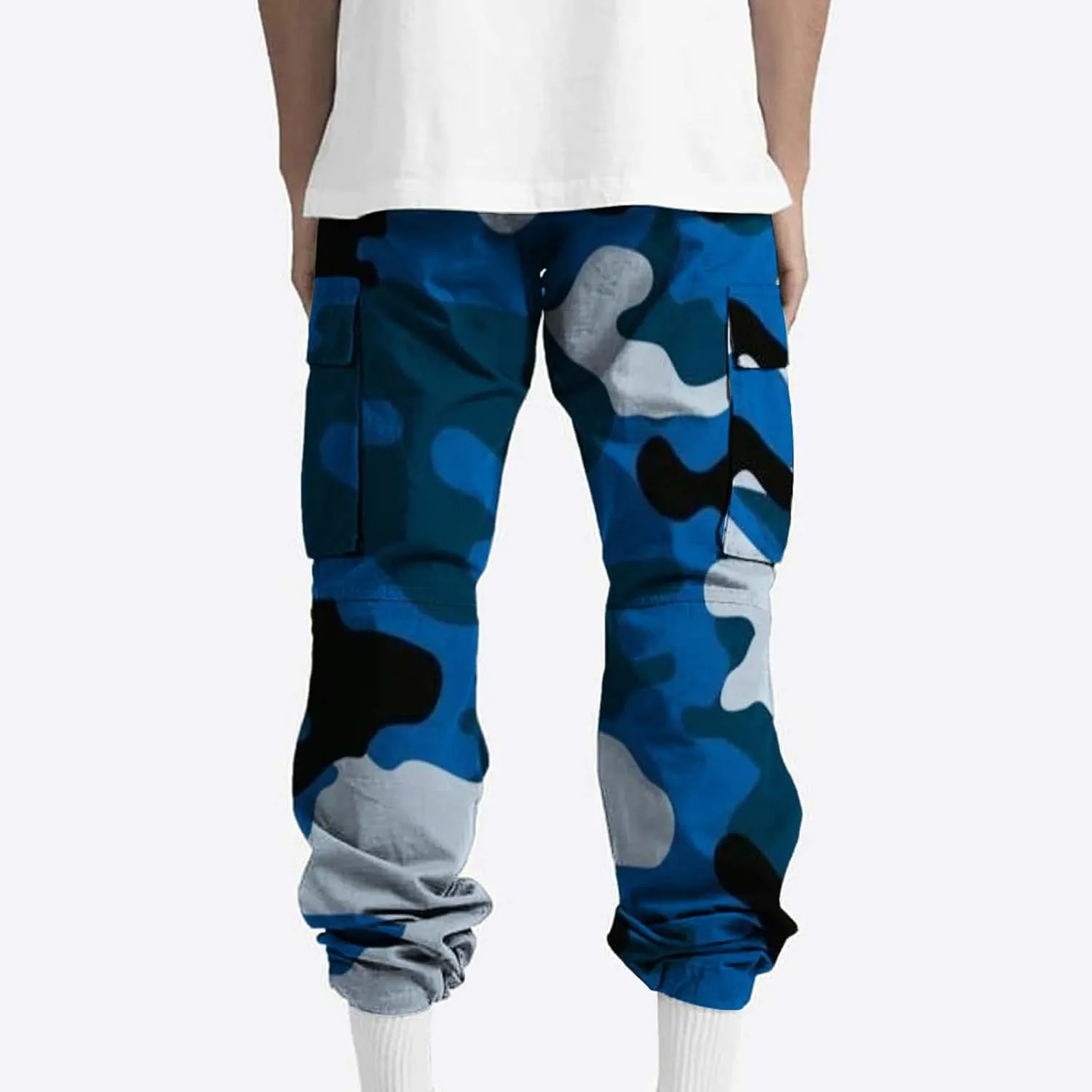 Cargo Pants for Men Relaxed Fit Casual Camo Pants Lightweight Straight Cargo Sweatpants Outdoor Work Hiking Joggers