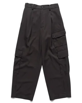 Cargo Pocket Wide Easy Trousers Grey Khaki