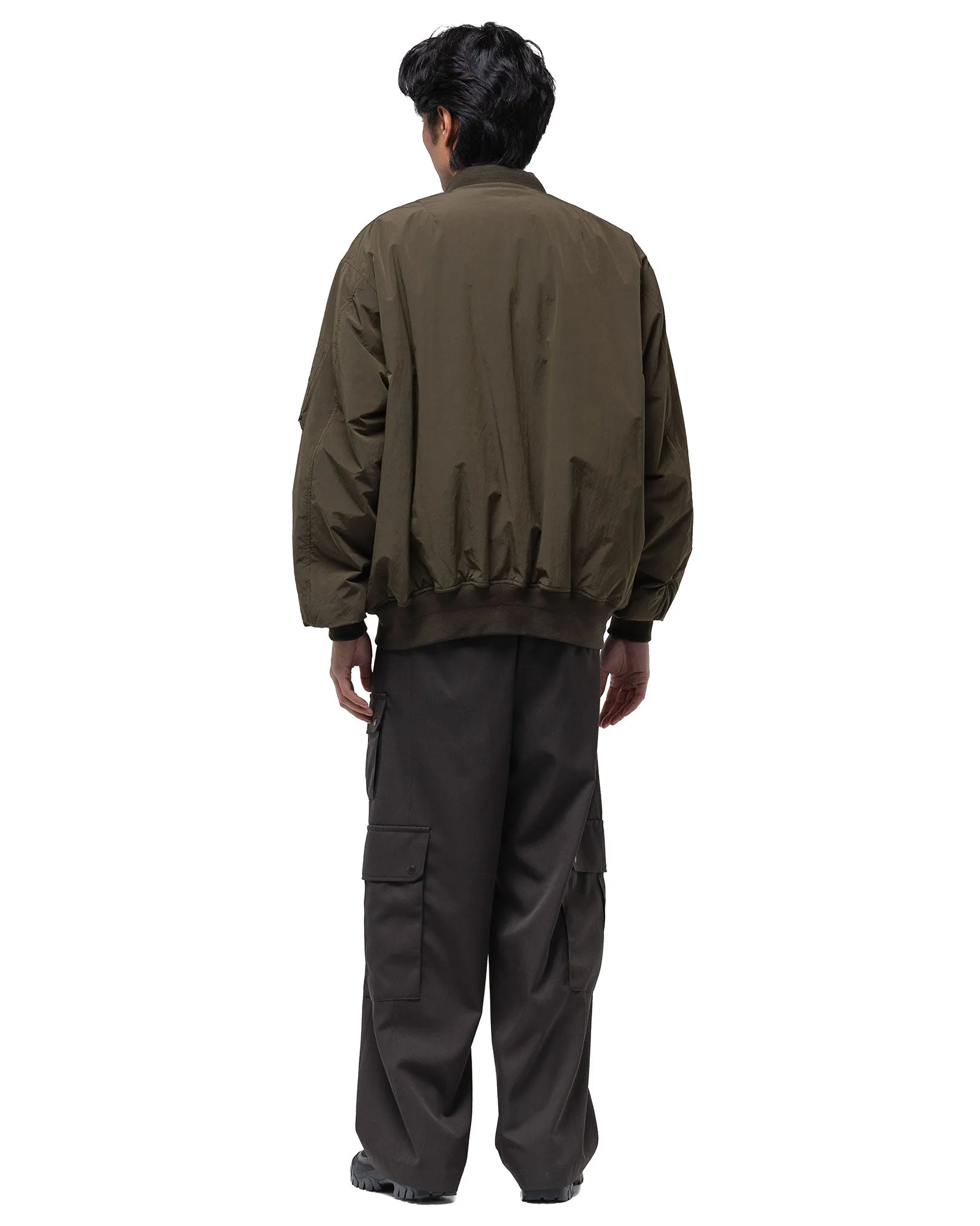 Cargo Pocket Wide Easy Trousers Grey Khaki