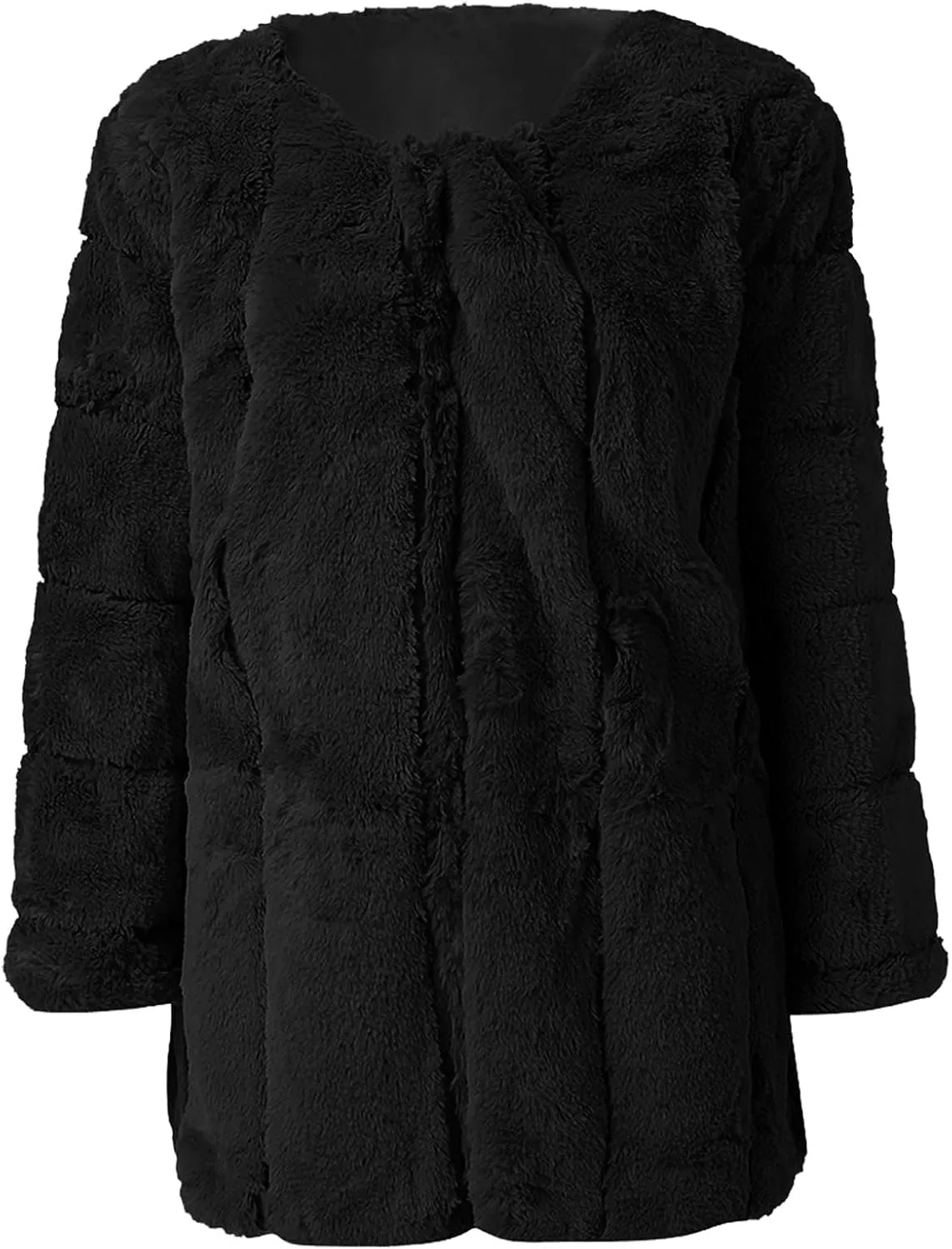 ChicCrate Womens Jacket Warm Fleece Teddy Fuzzy Wool Biker Fur Jackets Coats Loose Sherpa Outerwear Cardigan
