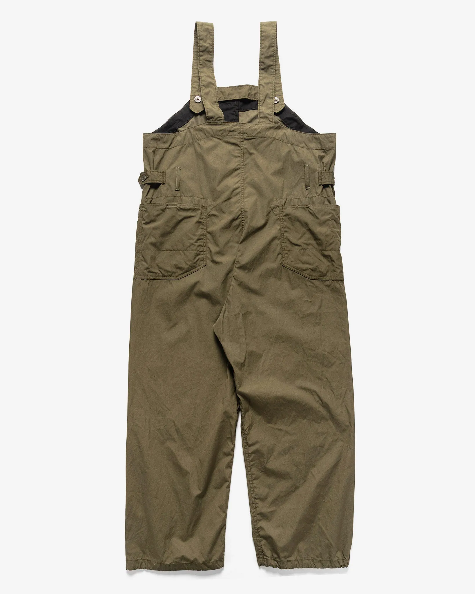 Coated Cotton Cloth Overalls Olive