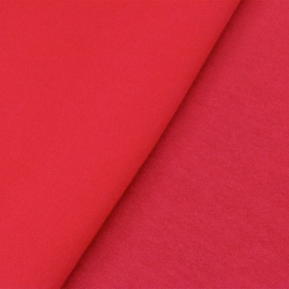Coral-Dusty Red Solid Stretch Double Knit Fabric