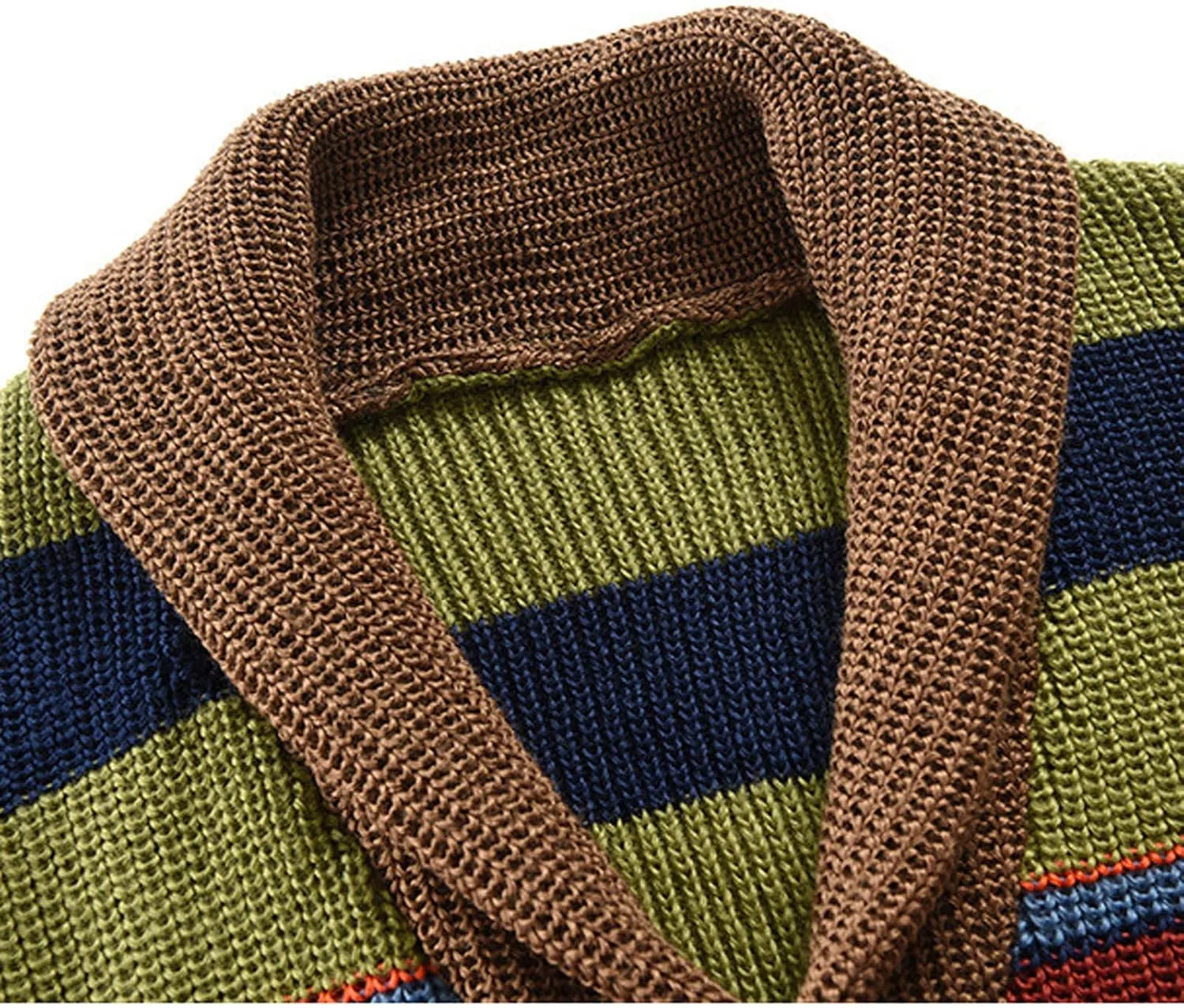 Dgoopd Cardigan Sweaters for Men Color Block Cable Knit Sweater Button Down Open Front Cardigan Casual Outwear with Pockets