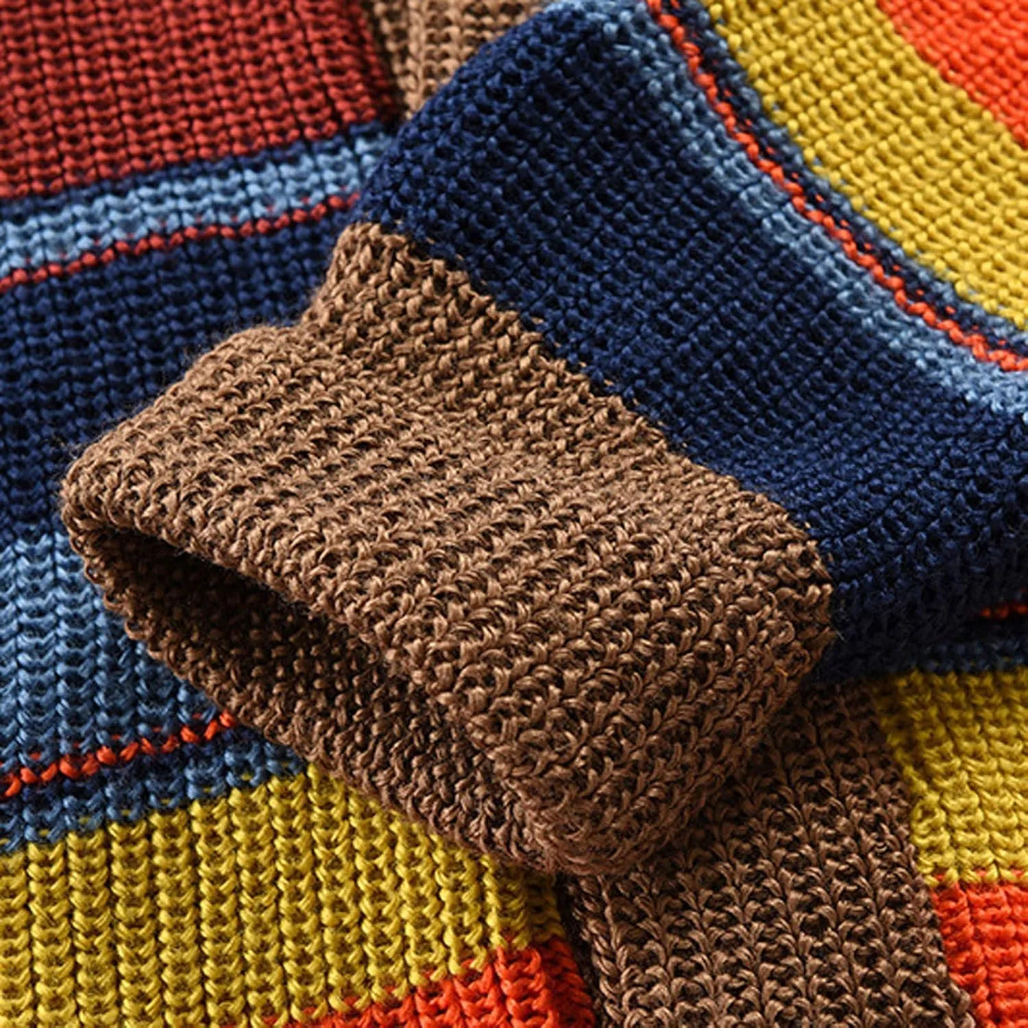 Dgoopd Cardigan Sweaters for Men Color Block Cable Knit Sweater Button Down Open Front Cardigan Casual Outwear with Pockets