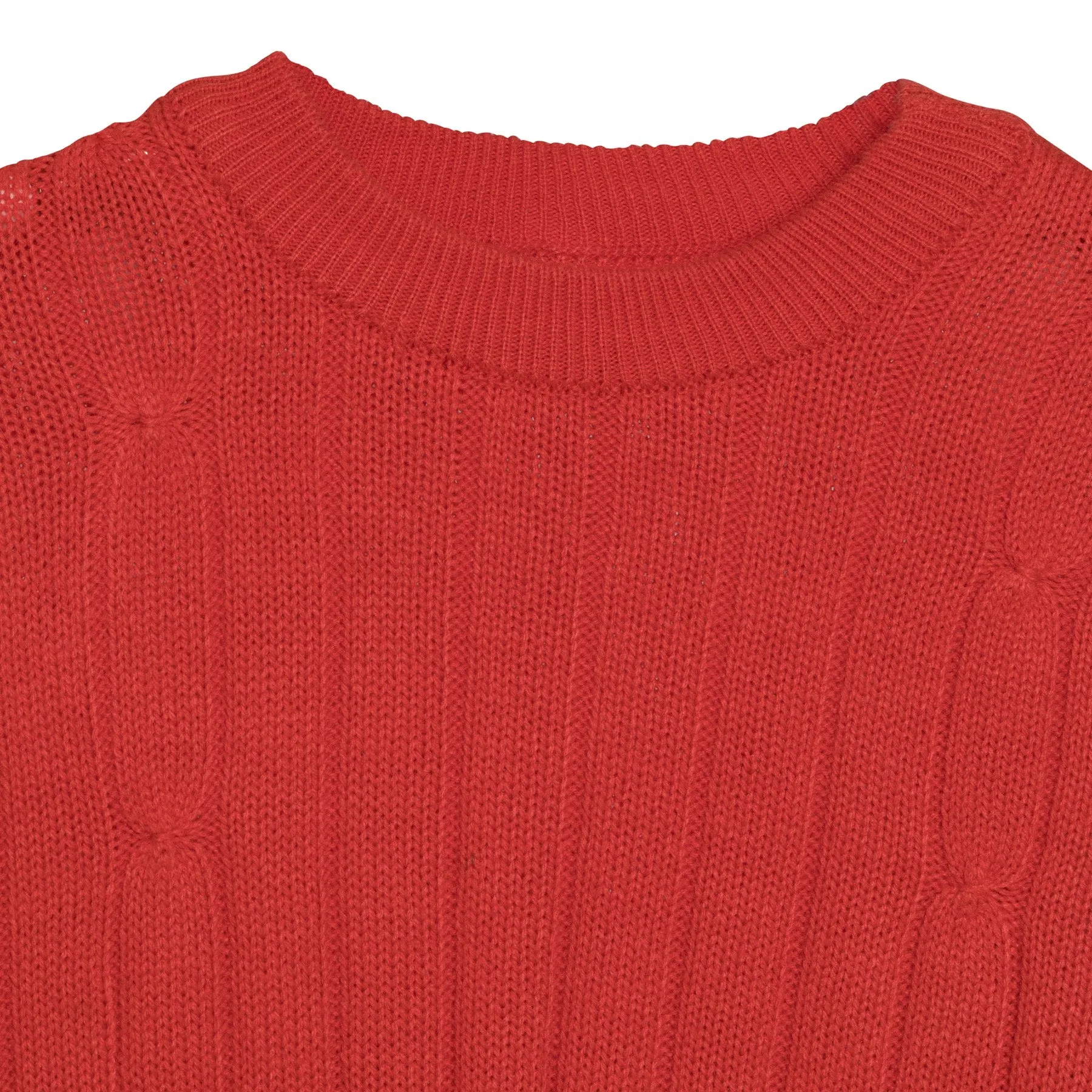 Double Knit Braided Cross Stitch Column Pullover