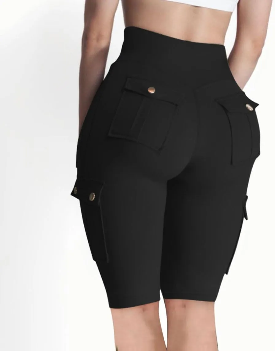 Hvyesh Biker Shorts Women, Tummy Control, High Waisted Short Leggings Knee Length, Womens Gym Workout Long Shorts