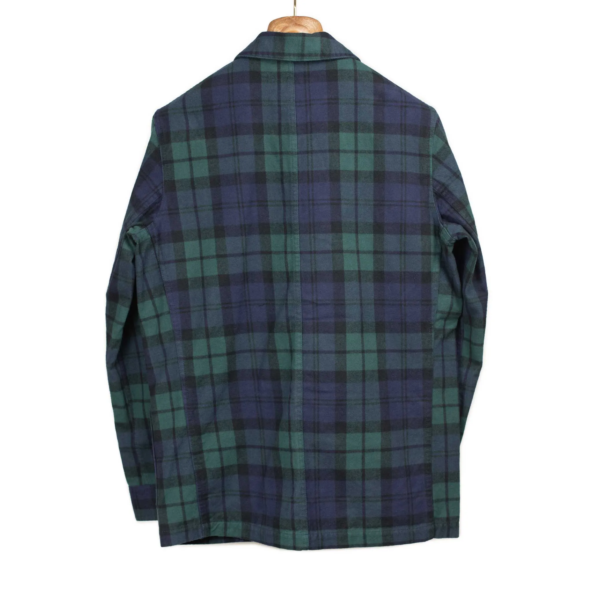 Labura chore coat in blackwatch plaid cotton