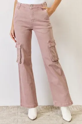 Marianna High Rise Cargo Wide Leg Jeans by Risen