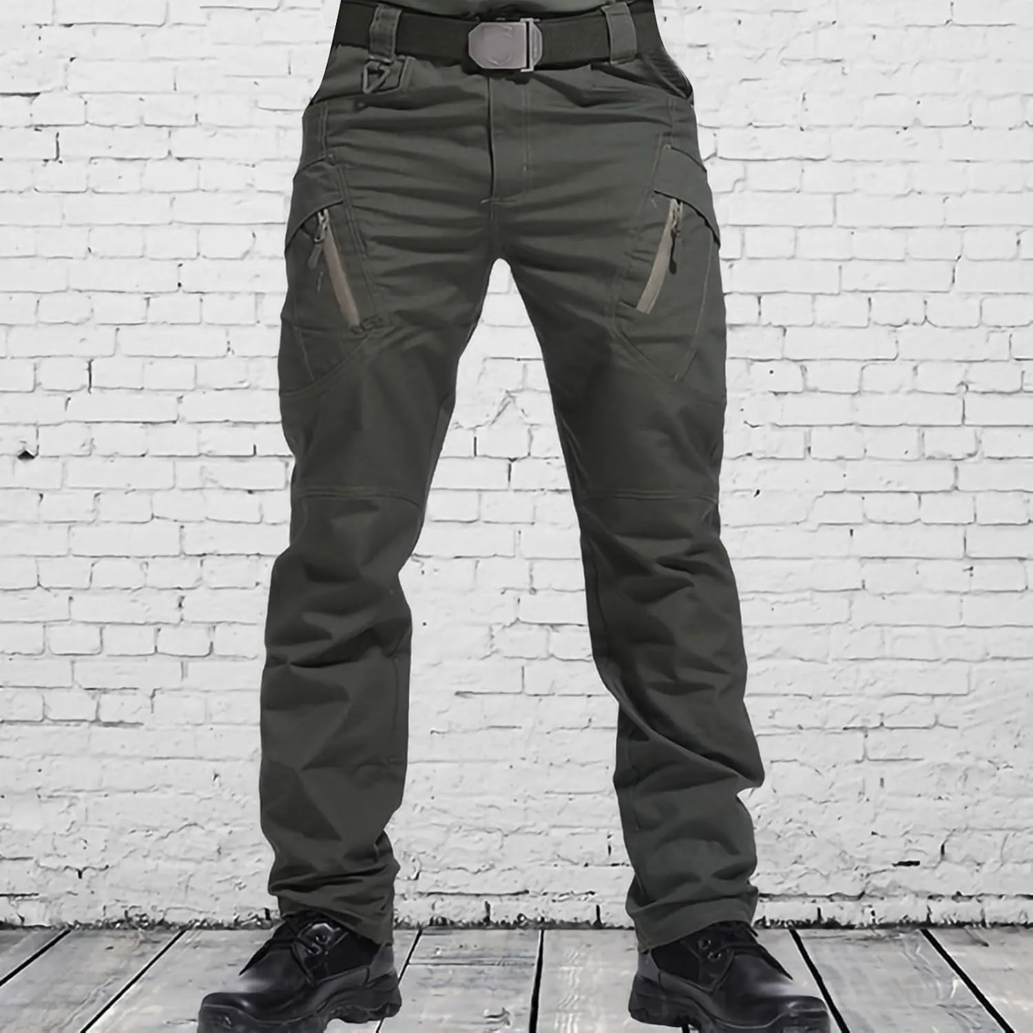 Men's Cargo Pants Outdoor Athletic Multi-Pockets Hiking Tactical Pants Casual Regular Straight Stretch Hiking Trousers Pants