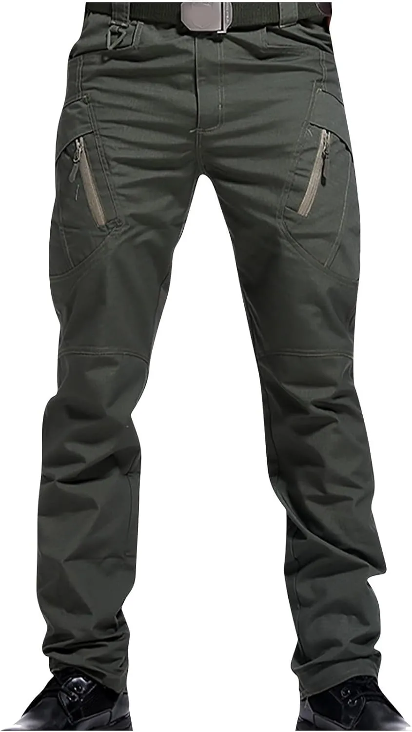 Men's Cargo Pants Outdoor Athletic Multi-Pockets Hiking Tactical Pants Casual Regular Straight Stretch Hiking Trousers Pants