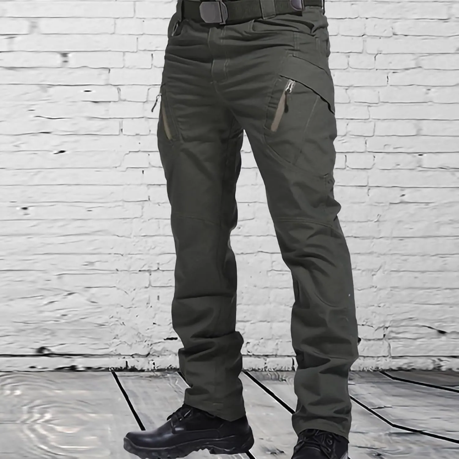 Men's Cargo Pants Outdoor Athletic Multi-Pockets Hiking Tactical Pants Casual Regular Straight Stretch Hiking Trousers Pants