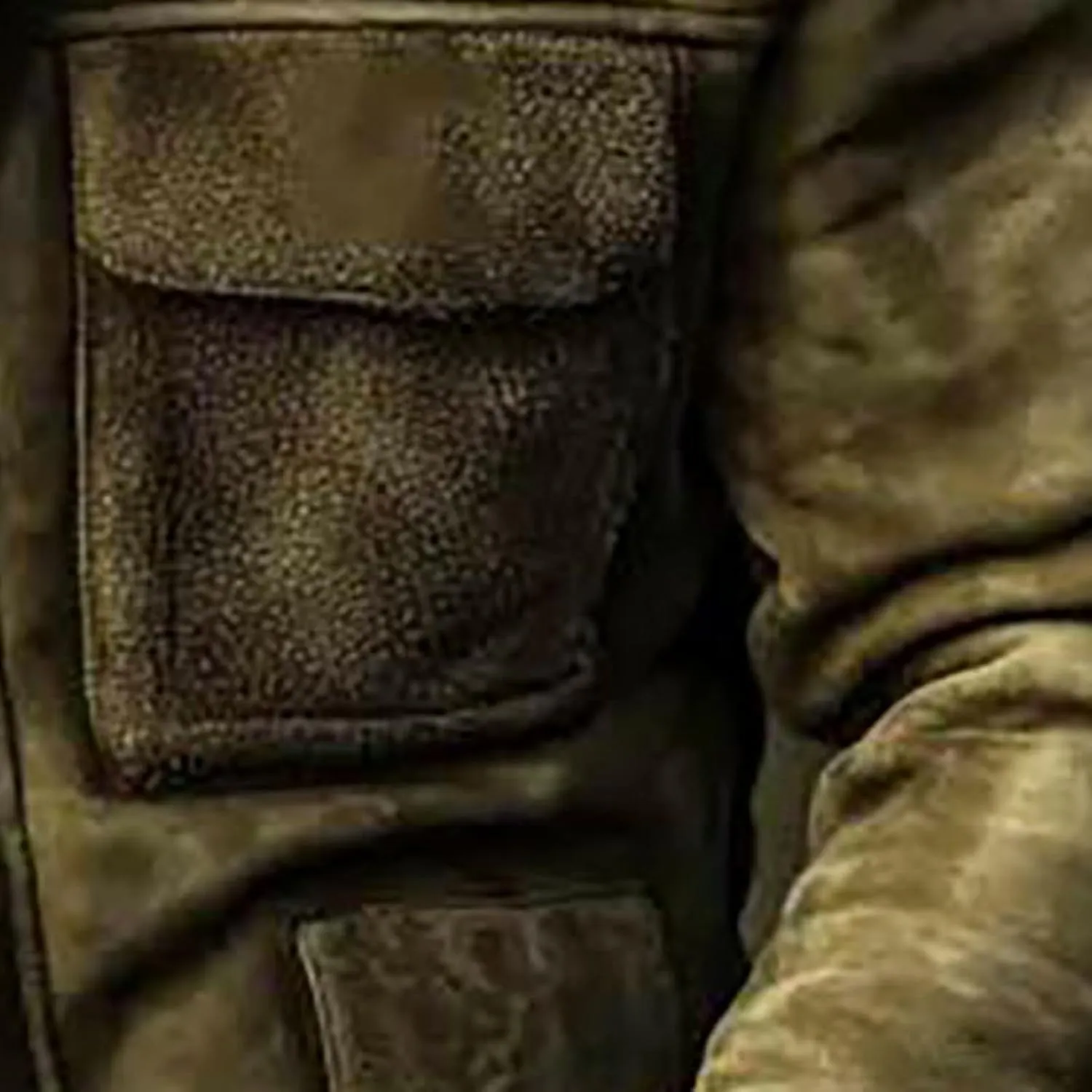 Mens Faux Suede Jackets Heavyweight Sherpa Lined Zip Up Winter Bomber Jackets Outdoor Shearling Sheepskin Coat Outwear