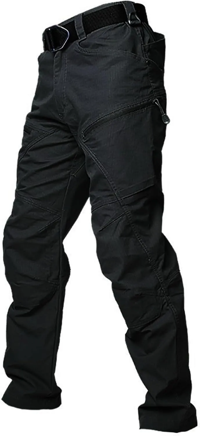 Men's Military Cargo Pants Tactical Ripstop Water Resistant Pant Multi Pockets Outdoor Hiking Work Trousers