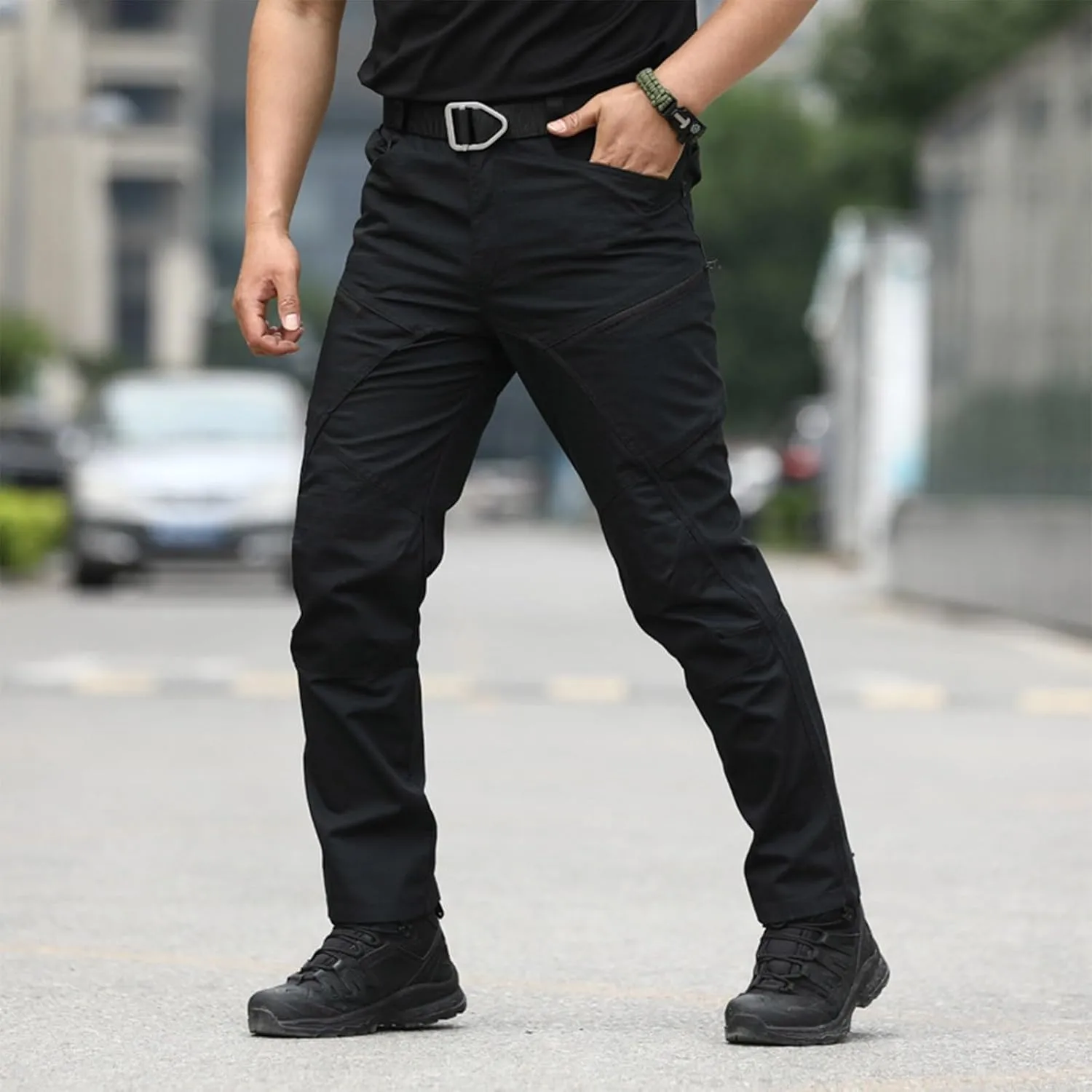 Men's Military Cargo Pants Tactical Ripstop Water Resistant Pant Multi Pockets Outdoor Hiking Work Trousers
