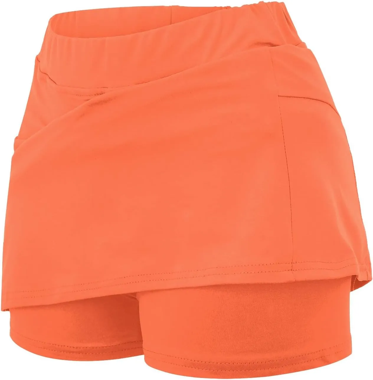 Plus Size Skorts for Women Tummy Control High Waisted Athletic Tennis Golf Skirts with Shorts Pockets Biker Shorts