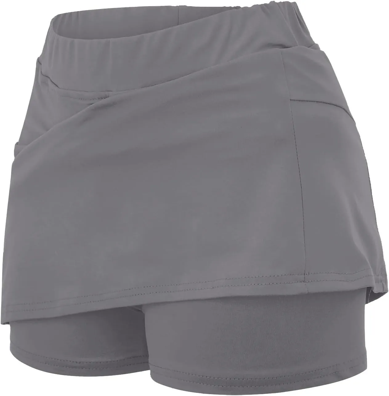Plus Size Skorts for Women Tummy Control High Waisted Athletic Tennis Golf Skirts with Shorts Pockets Biker Shorts