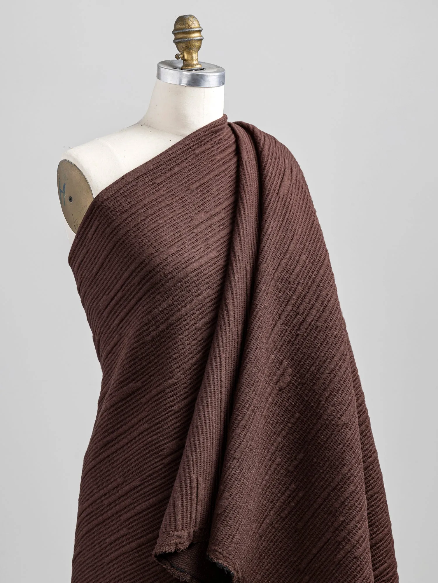 Stripe Textured Jacquard Knit Deadstock - Cinnamon