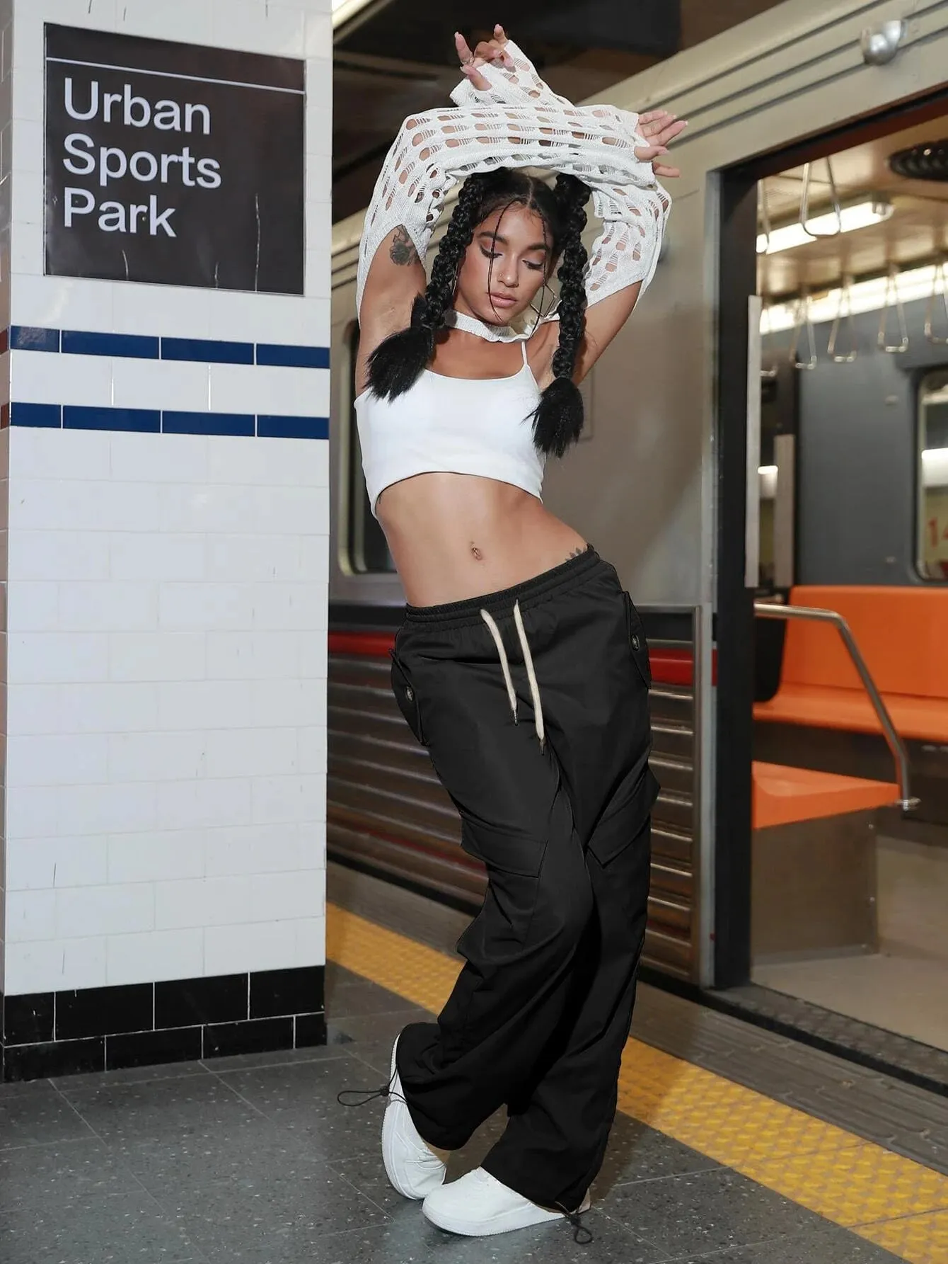 Versatile Flap Pocket Parachute Pants