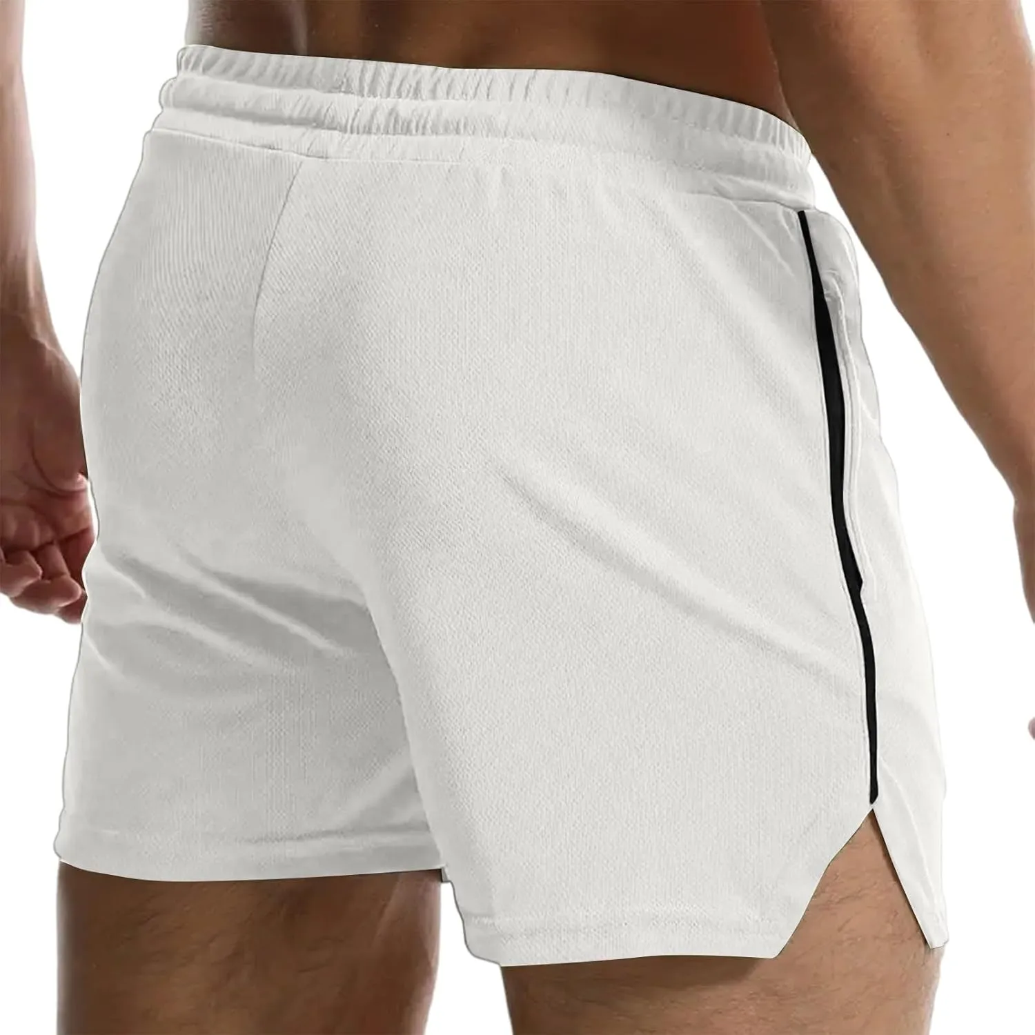 WENKOMG1 Mens Quick Dry Shorts Active Athletic Lightweight Breathable 3 Inch Running Jogging Workout Gym Shorts