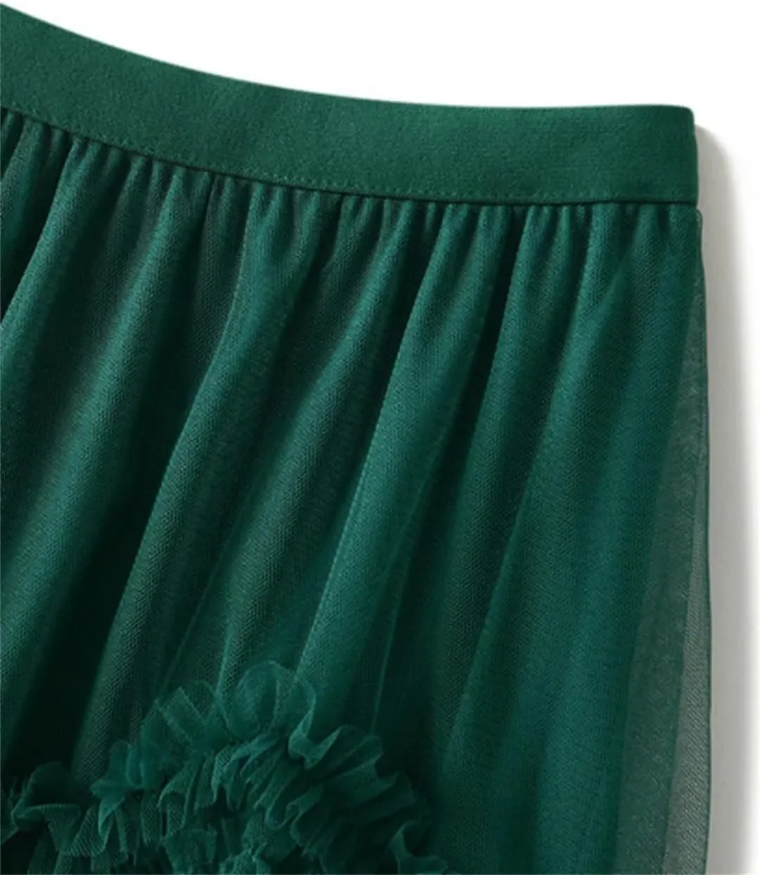 Wjnvfioo Fashion Gauze Mesh Skirt for Women Ruffles Multilayers Long Skirts Female Party Wedding Clothing