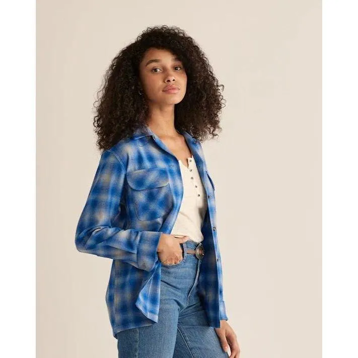 Women's Pendleton Plaid Boyfriend Double Brushed Flannel Shirt TM530-69905