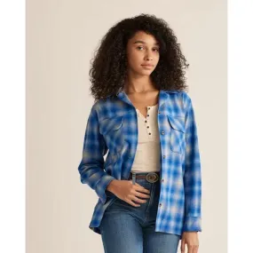 Women's Pendleton Plaid Boyfriend Double Brushed Flannel Shirt TM530-69905