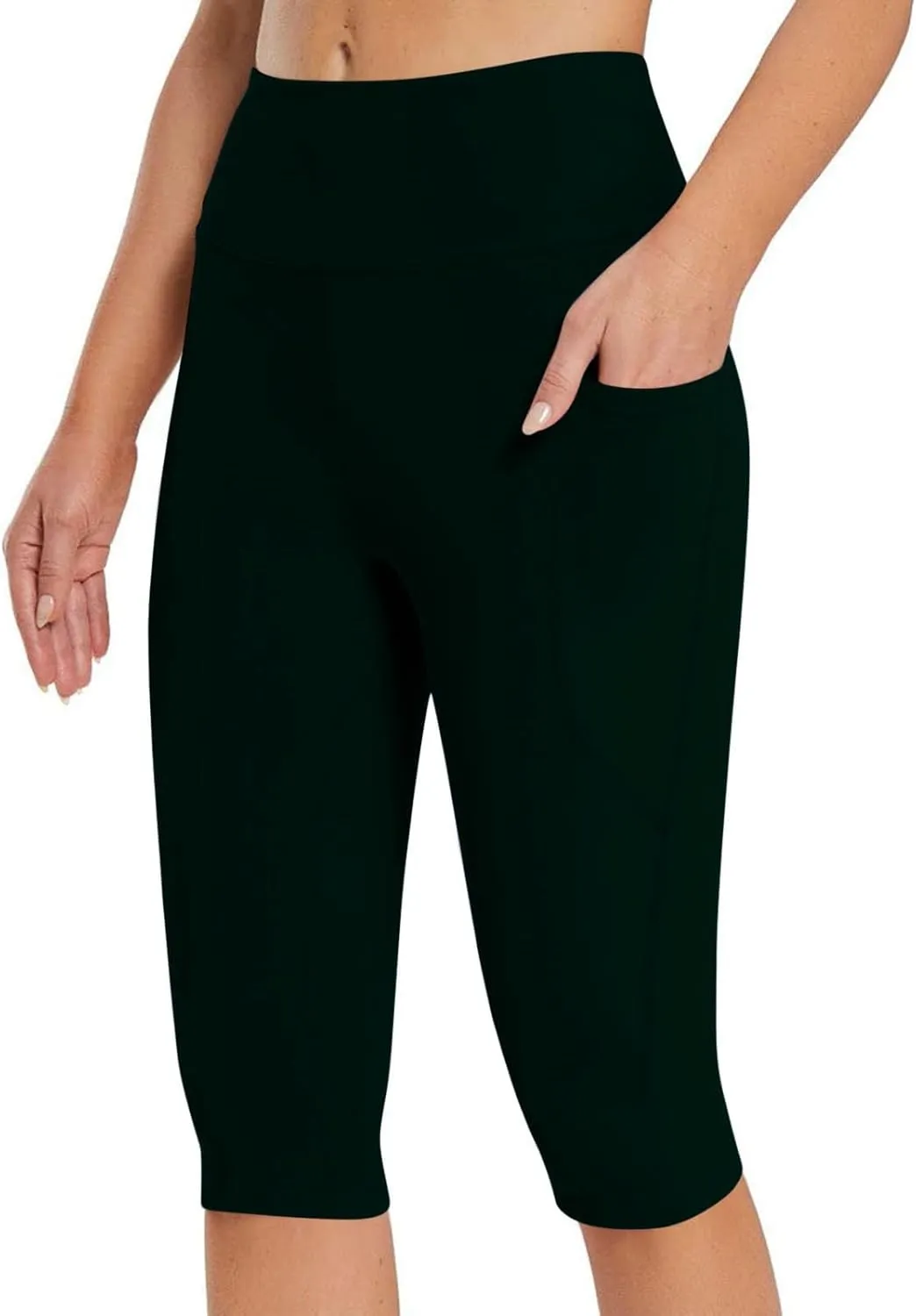 Women's Wide Leg Yoga Capris Pants High Waist Plus Size Running Hiking Gym Athletic Pants Joggers Lounge Crop